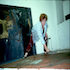 Ann painting Kali Poem early 1980s
